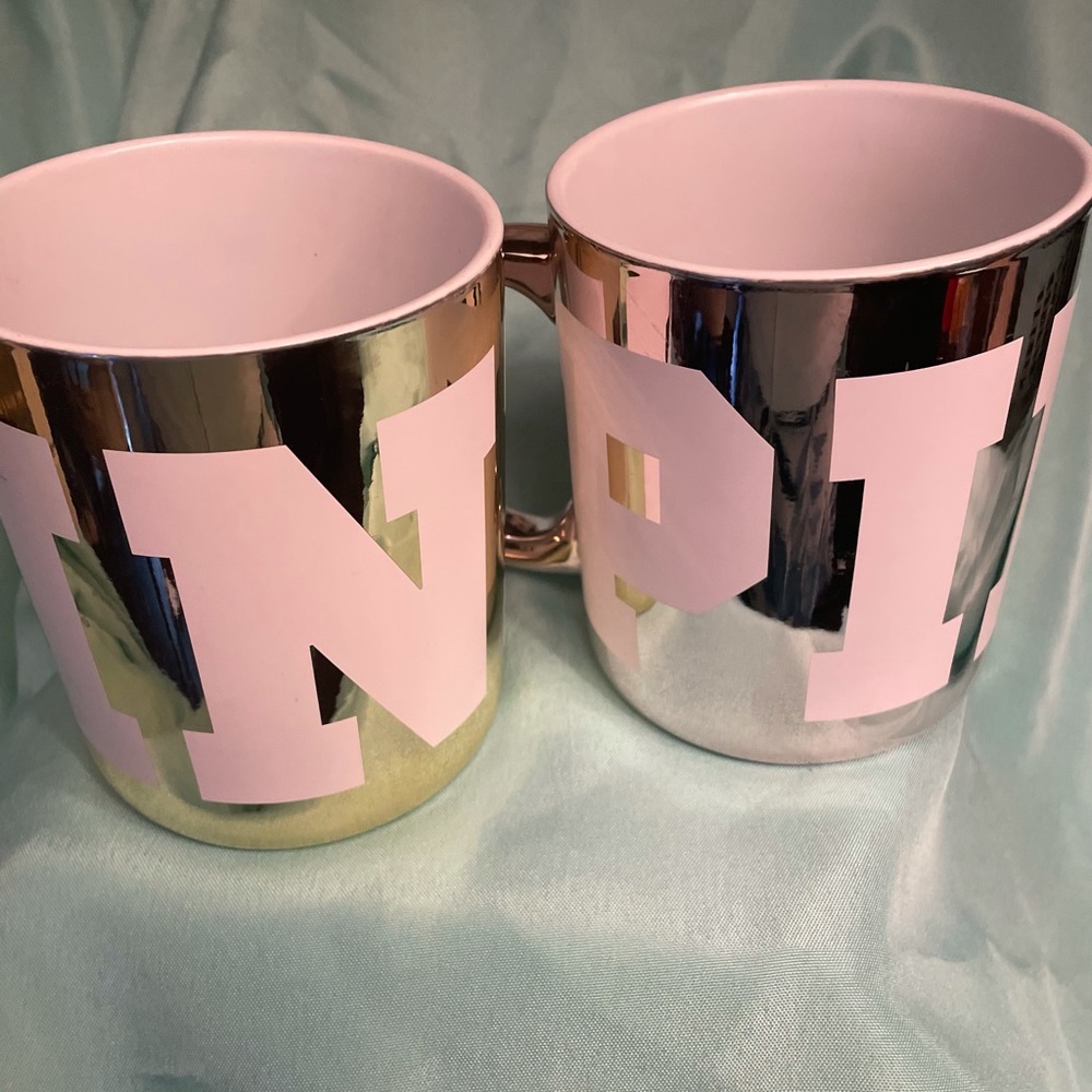 Brand new Large Pink Coffee ☕️ Mugs Set of 2